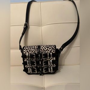 The Kooples pony hair calf skin buckle bag